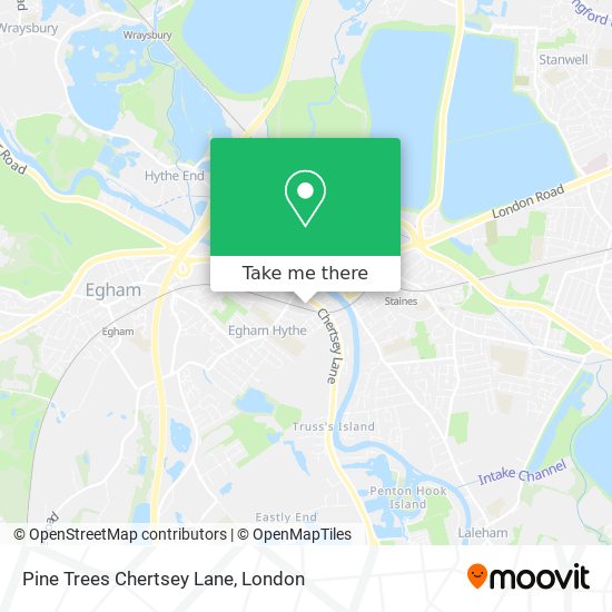 Pine Trees Chertsey Lane map
