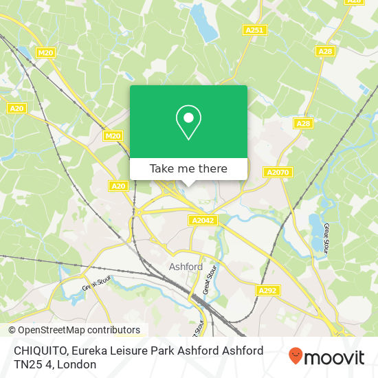 CHIQUITO, Eureka Leisure Park Ashford Ashford TN25 4 map