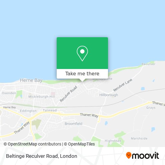 Beltinge Reculver Road map