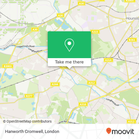 Hanworth Cromwell, Feltham Feltham map