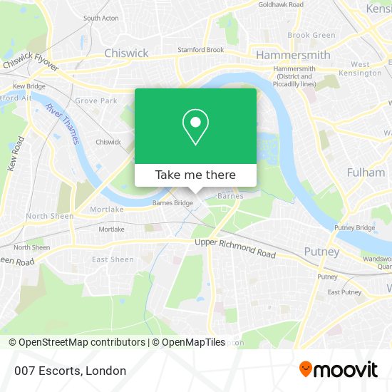 007 Escorts map
