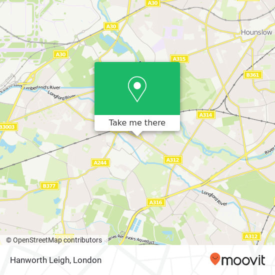 Hanworth Leigh, Feltham Feltham map