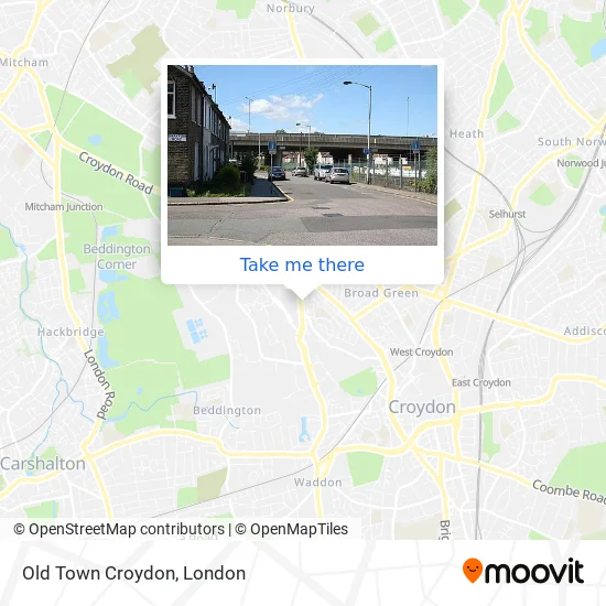 Old Town Croydon map