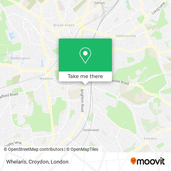 Whelan's, Croydon map