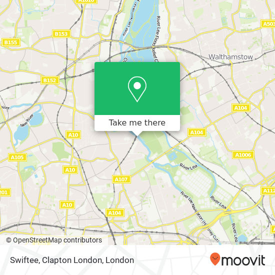 Swiftee, Clapton London map