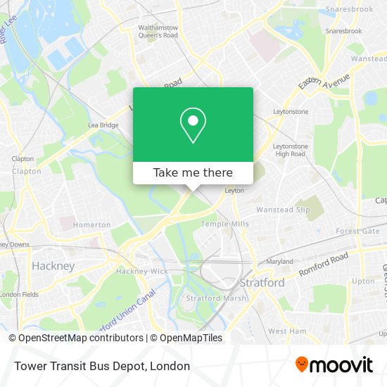 Tower Transit Bus Depot map