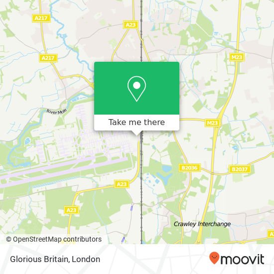 Glorious Britain, Perimeter Road East Gatwick Gatwick RH6 0 map