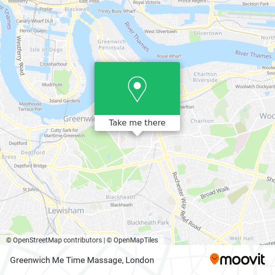 Greenwich Me Time Massage map