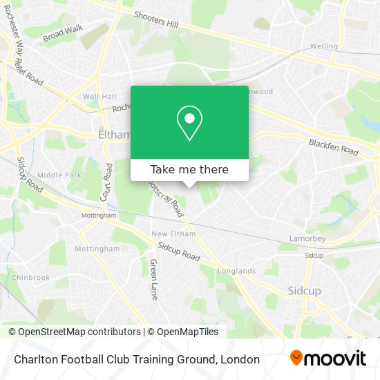 Charlton Football Club Training Ground map