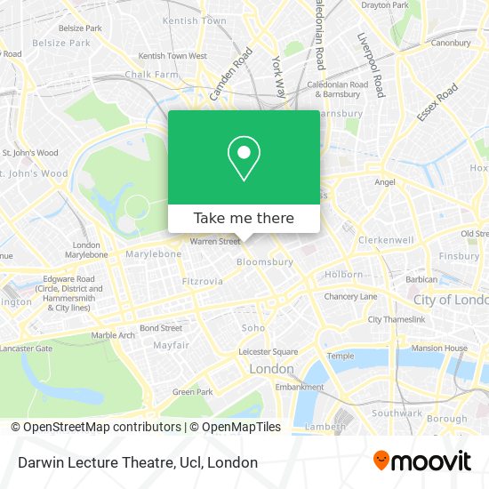 Darwin Lecture Theatre, Ucl map