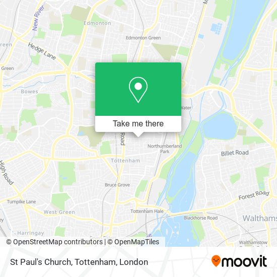 St Paul's Church, Tottenham map