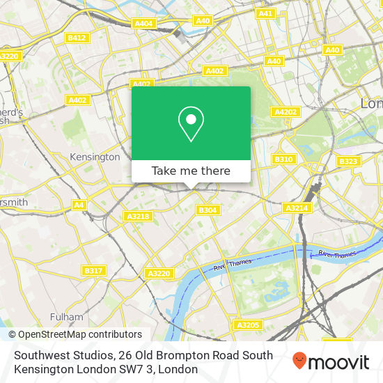 Southwest Studios, 26 Old Brompton Road South Kensington London SW7 3 map