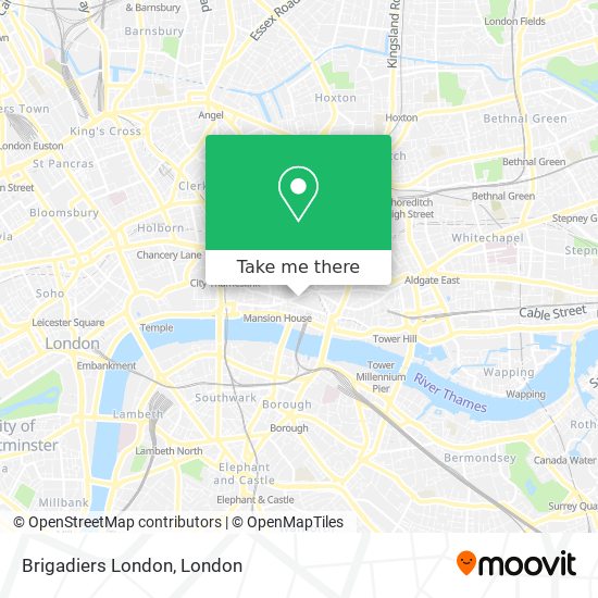Brigadiers London map