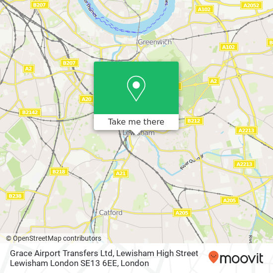 Grace Airport Transfers Ltd, Lewisham High Street Lewisham London SE13 6EE map