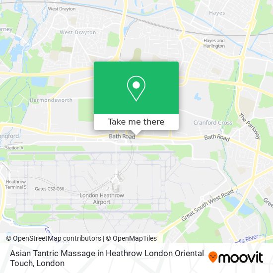 Asian Tantric Massage in Heathrow London Oriental Touch map