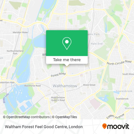 Waltham Forest Feel Good Centre map