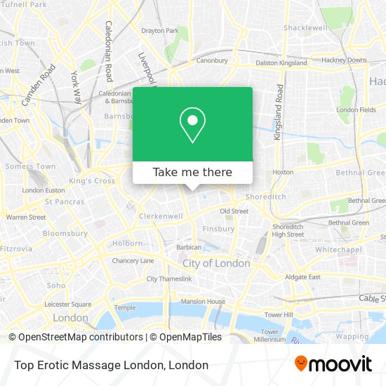Top Erotic Massage London map