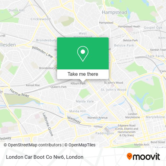 London Car Boot Co Nw6 map