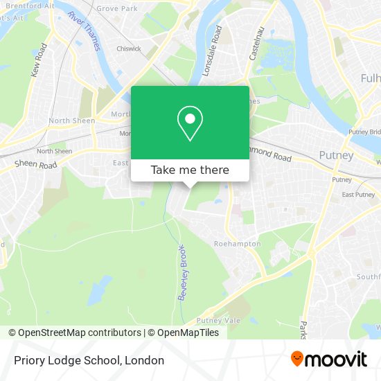 Priory Lodge School map