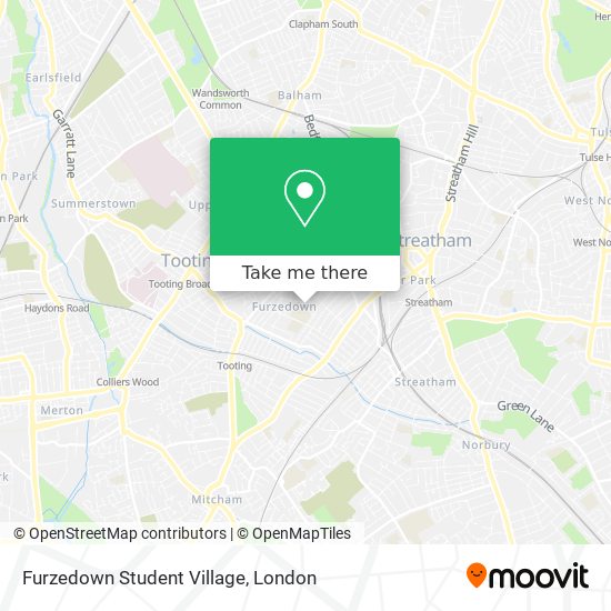 Furzedown Student Village map