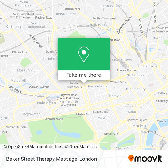 Baker Street Therapy Massage map