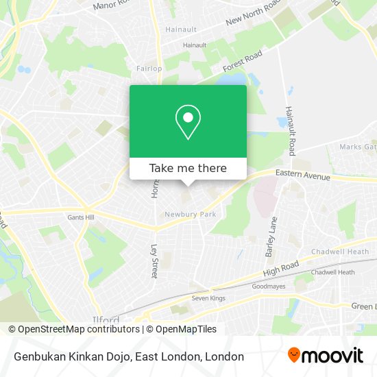 Genbukan Kinkan Dojo, East London map