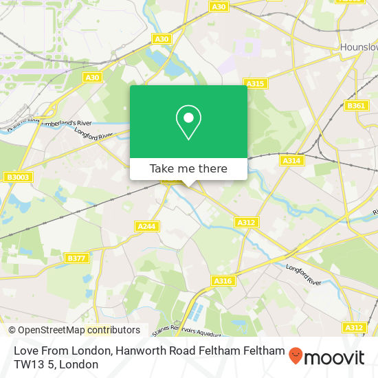 Love From London, Hanworth Road Feltham Feltham TW13 5 map