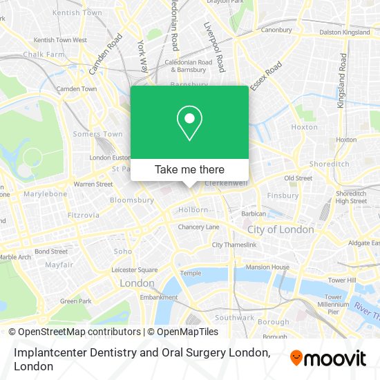 Implantcenter Dentistry and Oral Surgery London map