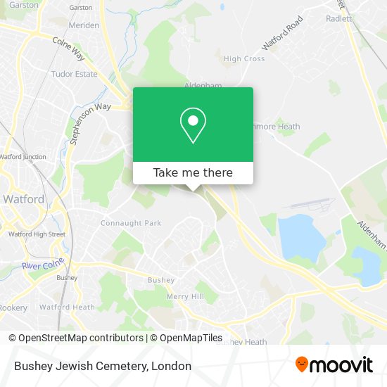 Bushey Jewish Cemetery map