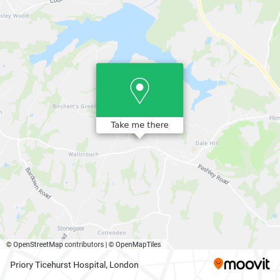 Priory Ticehurst Hospital map