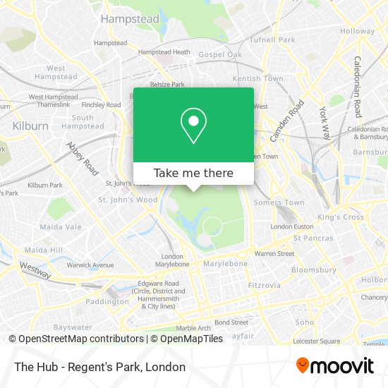 The Hub - Regent's Park map