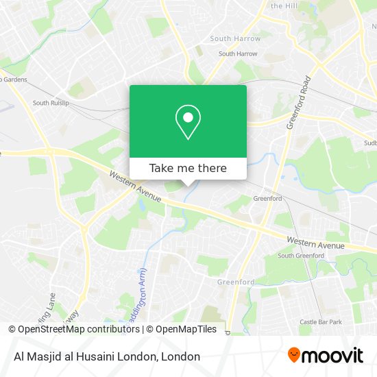 Al Masjid al Husaini London map