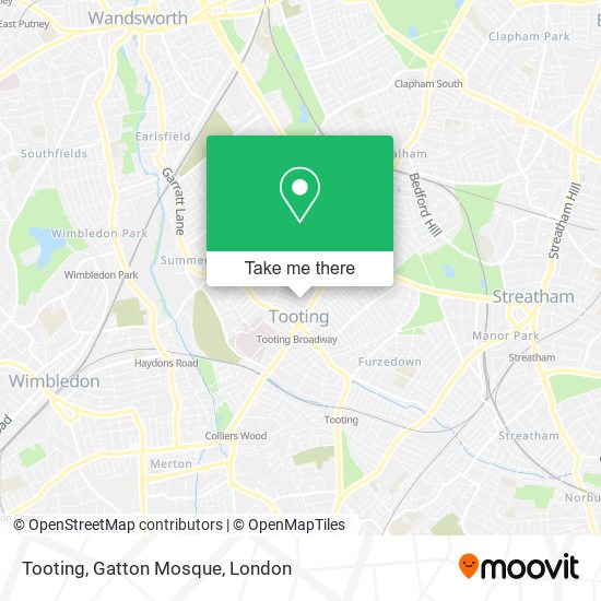 Tooting, Gatton Mosque map