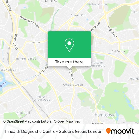 Inhealth Diagnostic Centre - Golders Green map