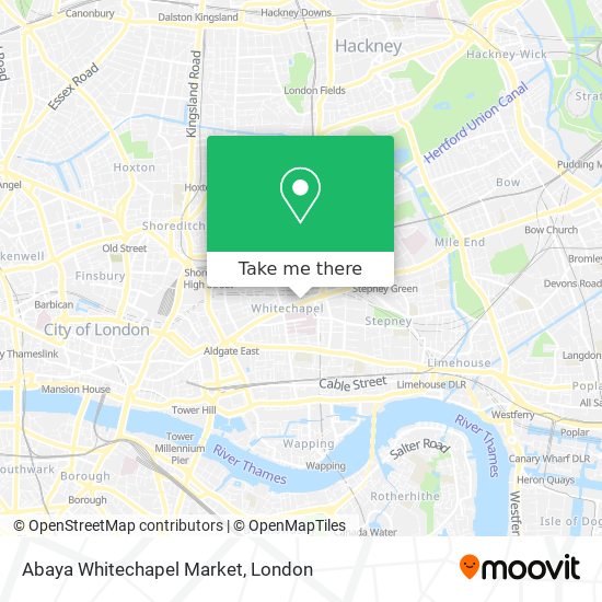 Abaya Whitechapel Market map