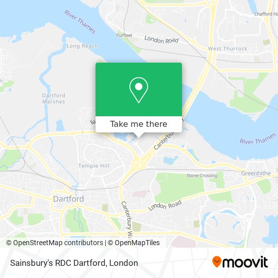 Sainsbury's RDC Dartford map