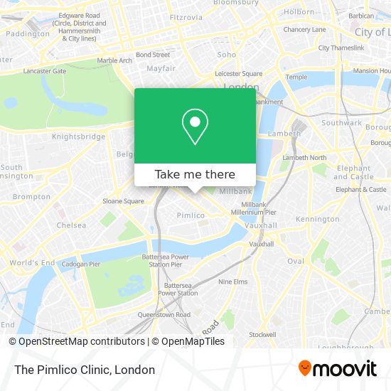 The Pimlico Clinic map