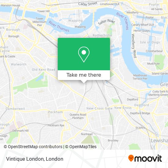 Vintique London map