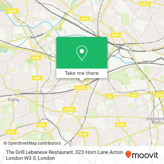 The Grill Lebanese Restaurant, 323 Horn Lane Acton London W3 0 map