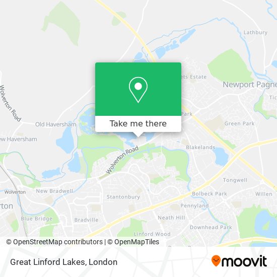 Great Linford Lakes map