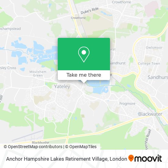 Anchor Hampshire Lakes Retirement Village map