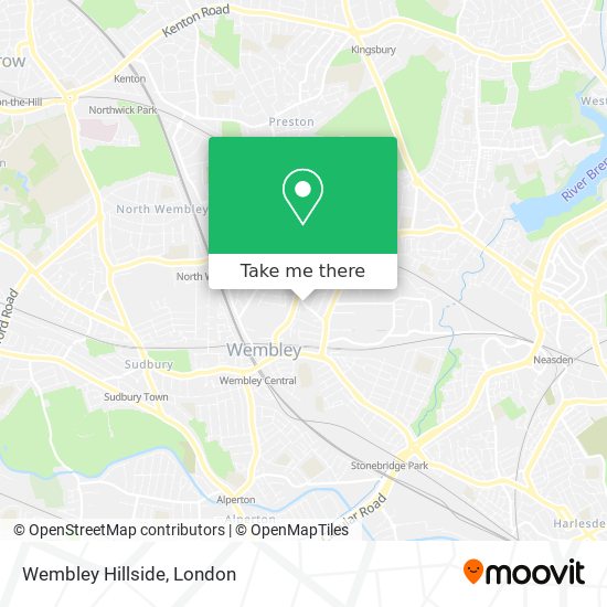 Wembley Hillside map