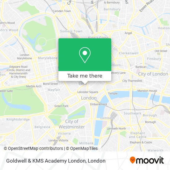 Goldwell & KMS Academy London map