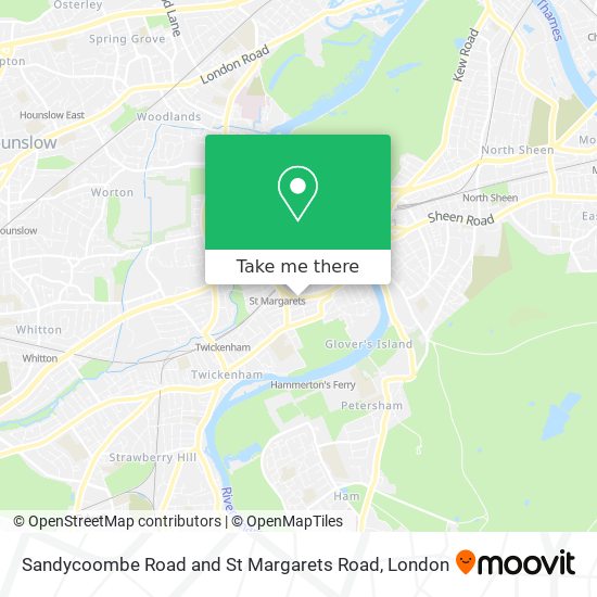 Sandycoombe Road and St Margarets Road map