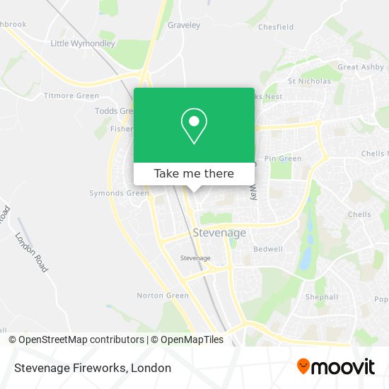 Stevenage Fireworks map