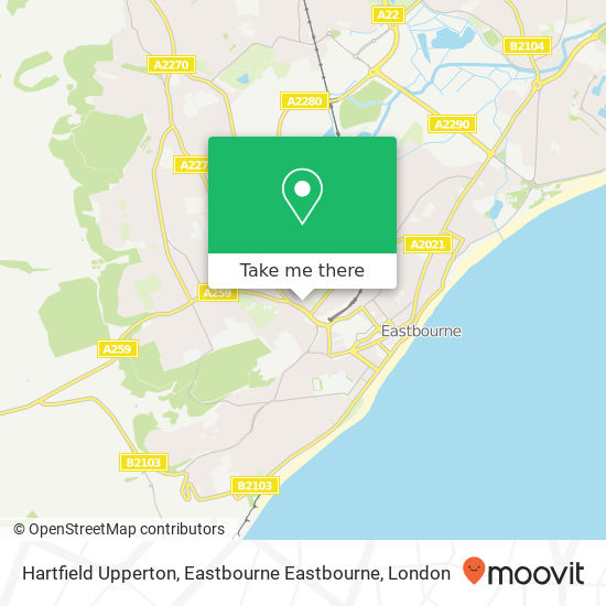 Hartfield Upperton, Eastbourne Eastbourne map