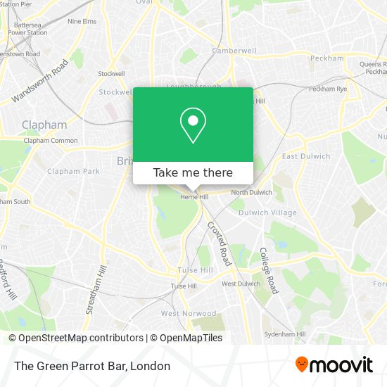 The Green Parrot Bar map