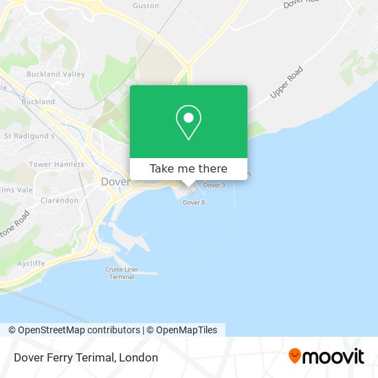 Dover Ferry Terimal map