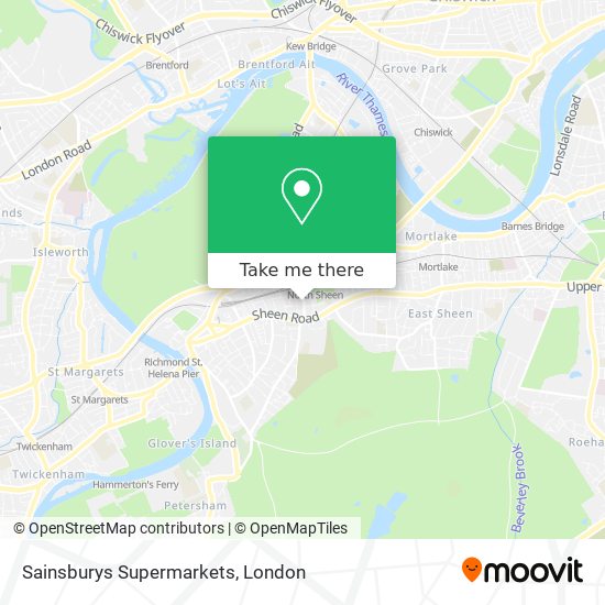 Sainsburys Supermarkets map