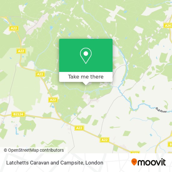 Latchetts Caravan and Campsite map